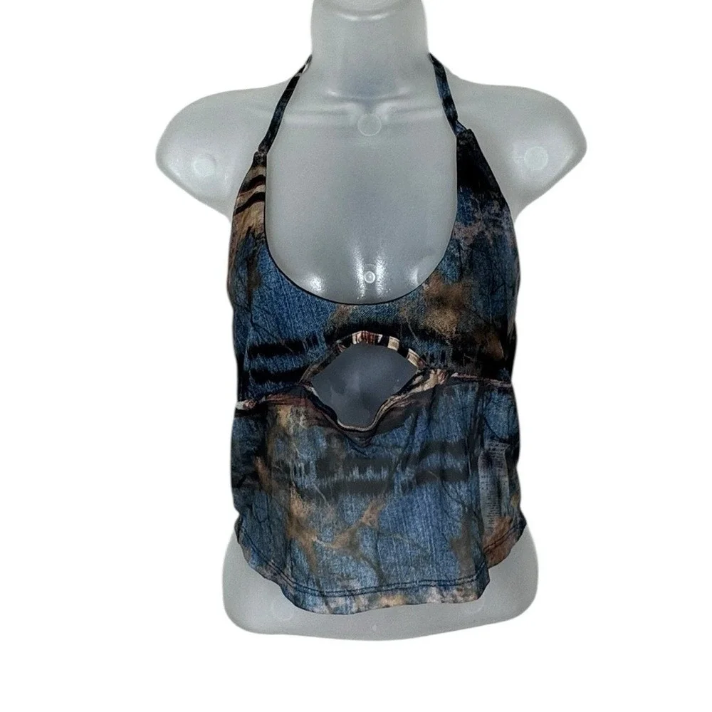 Y2K Sheer Mesh Babydoll Top Medium Whimsigoth‎ Fairy Grunge Festival Rave New